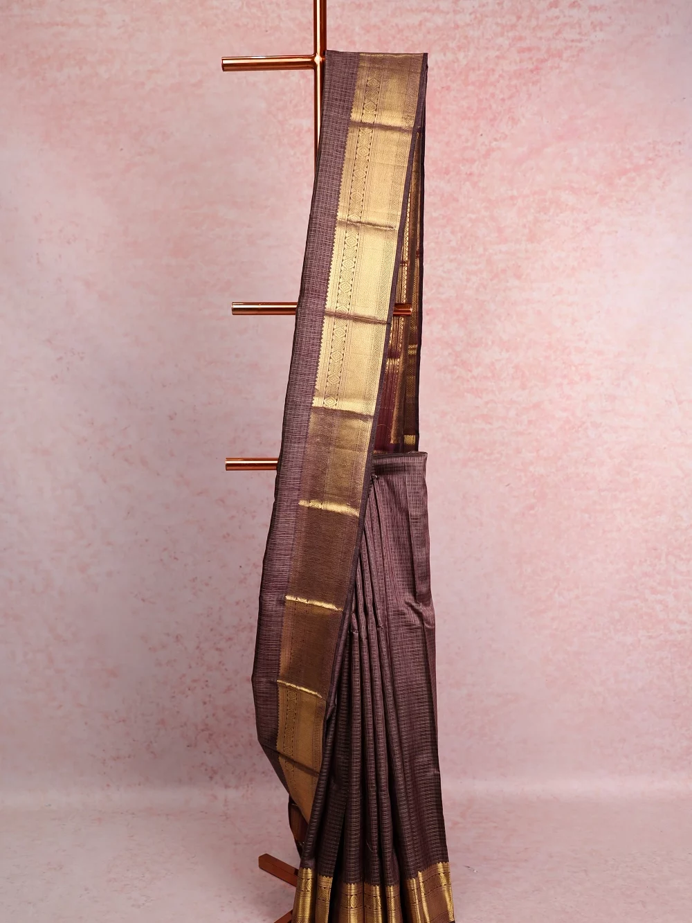 Chocolate Kancheepuram Silk Saree