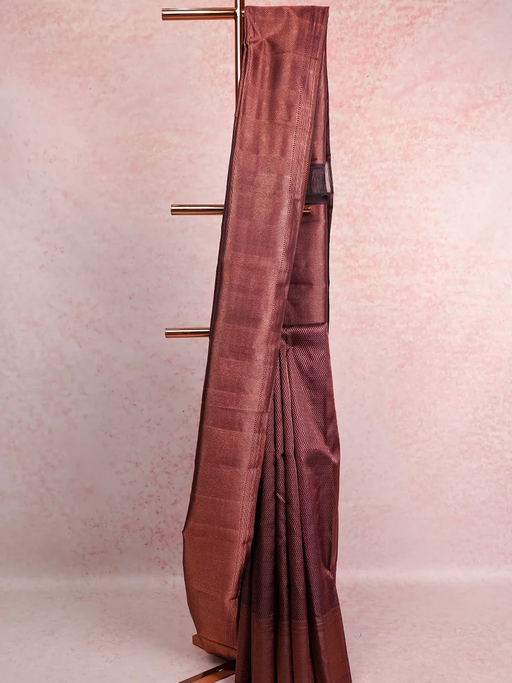 Dark Purple Kancheepuram Silk Saree