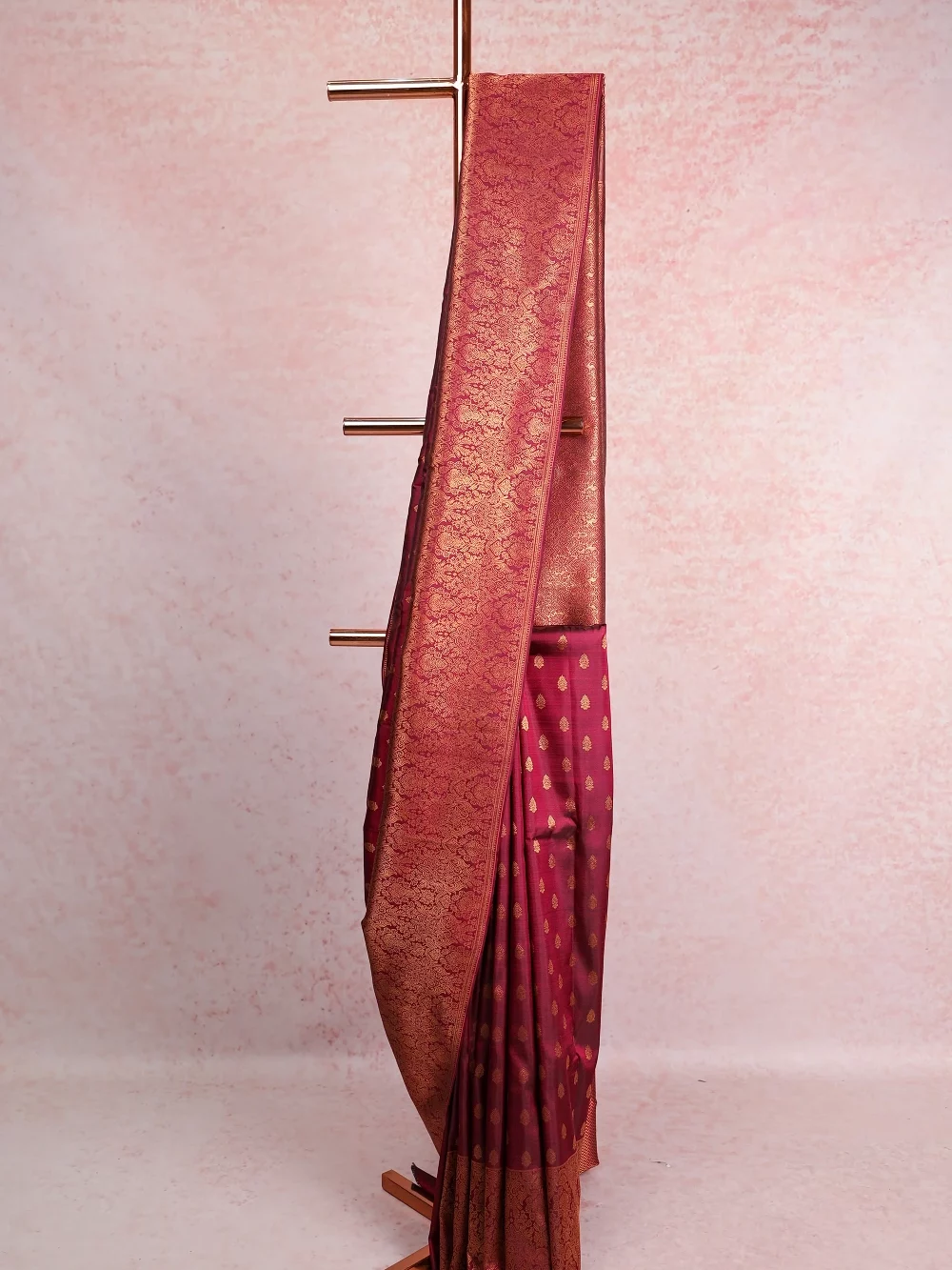 Wine Kancheepuram Silk Saree