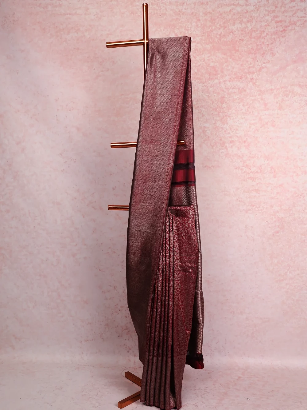 Maroon Kancheepuram Silk Saree