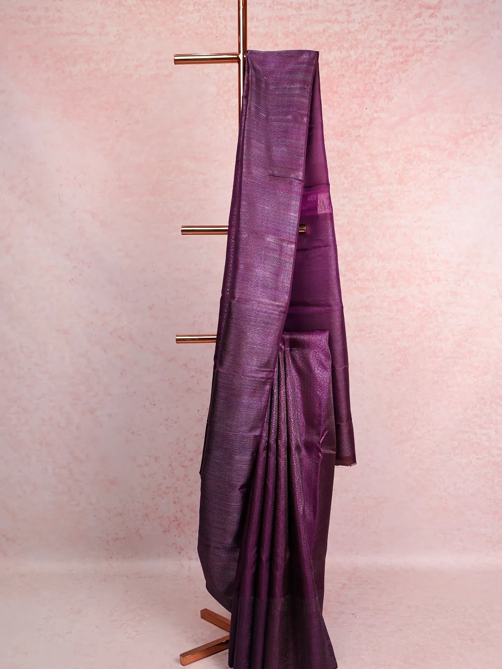 Dark Purple Kancheepuram Silk Saree
