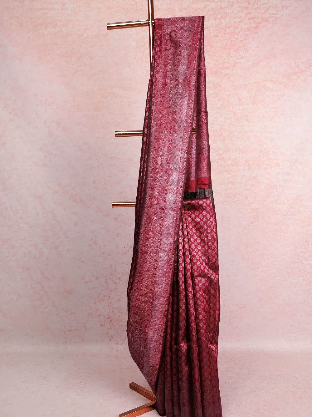 Maroon Kancheepuram Silk Saree