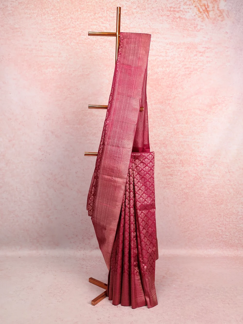 Wine Kancheepuram Silk Saree