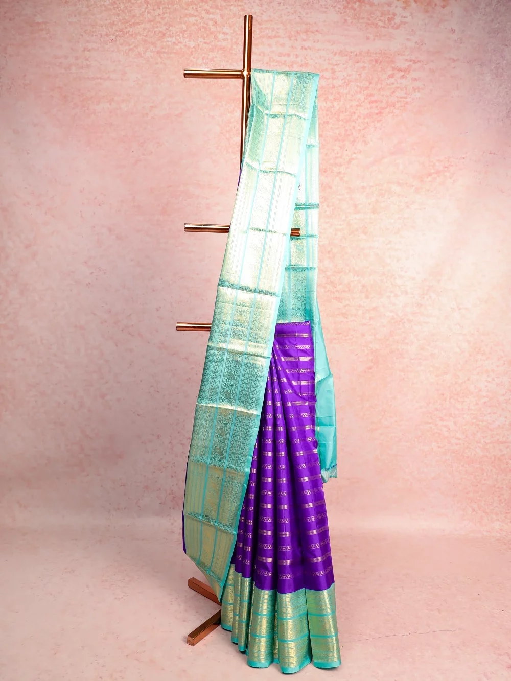 Violet Kancheepuram Silk Saree