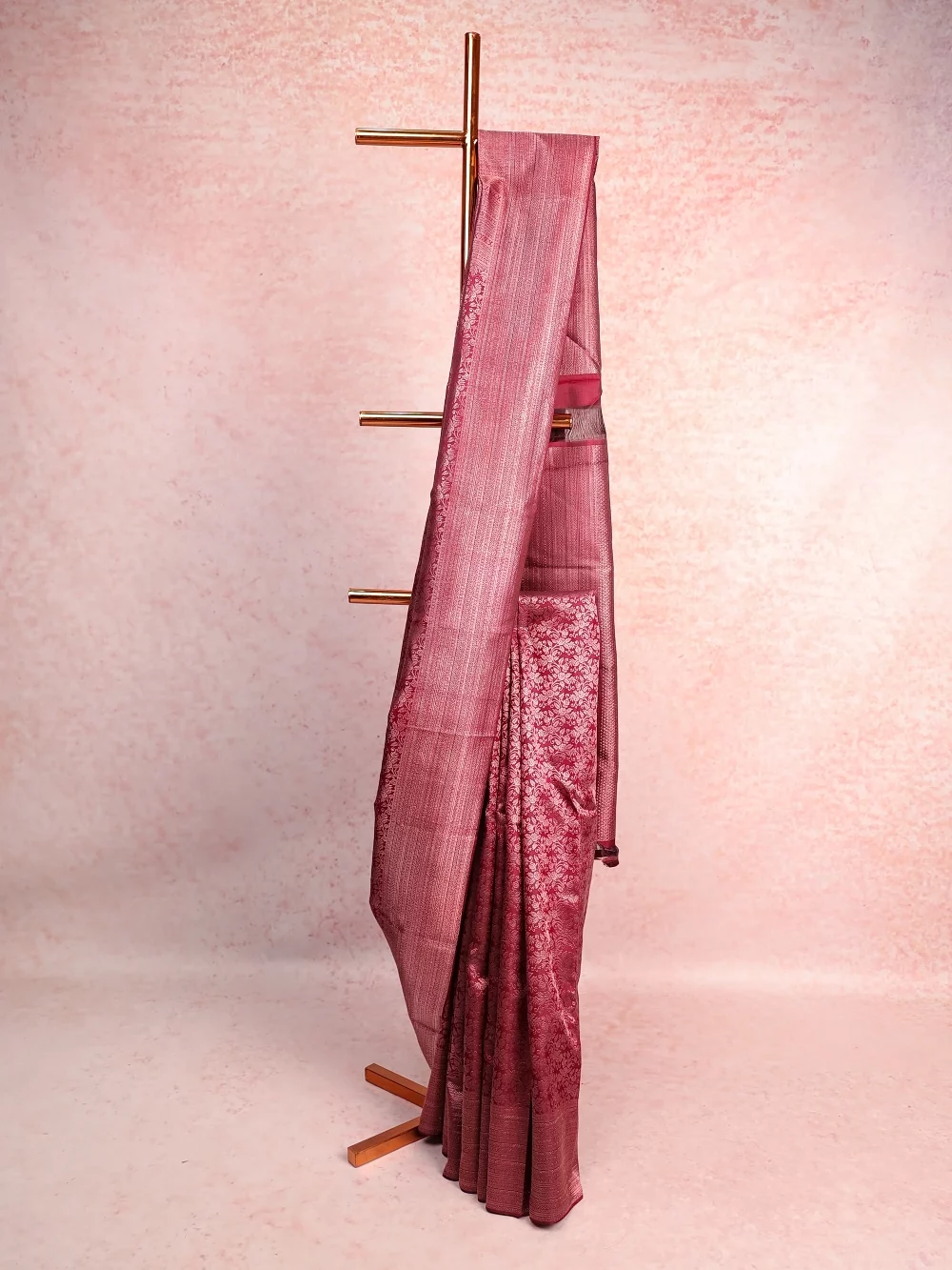 Wine Kancheepuram Silk Saree