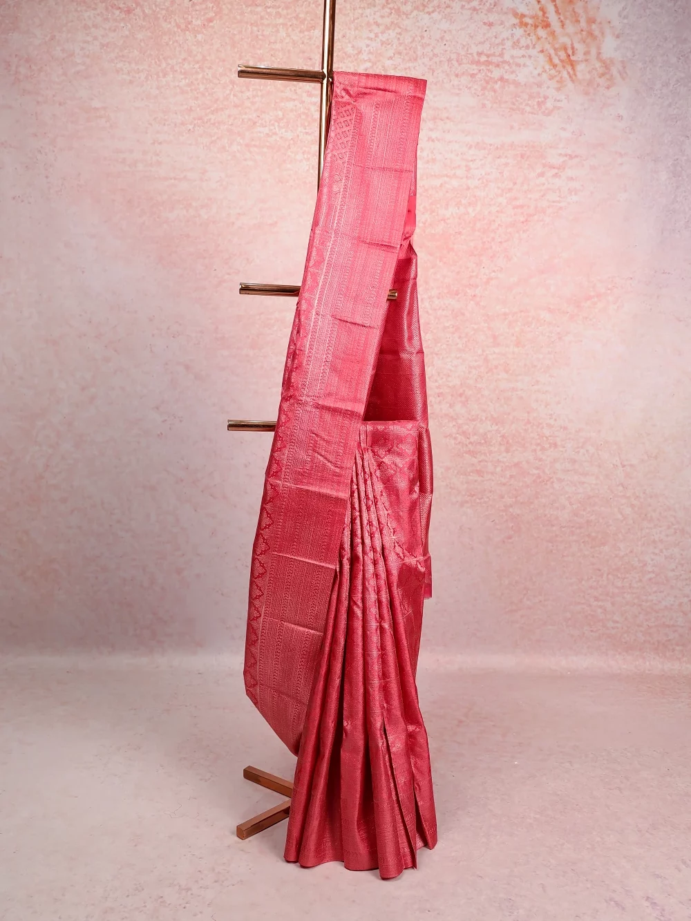 Deep Pink Kancheepuram Silk Saree