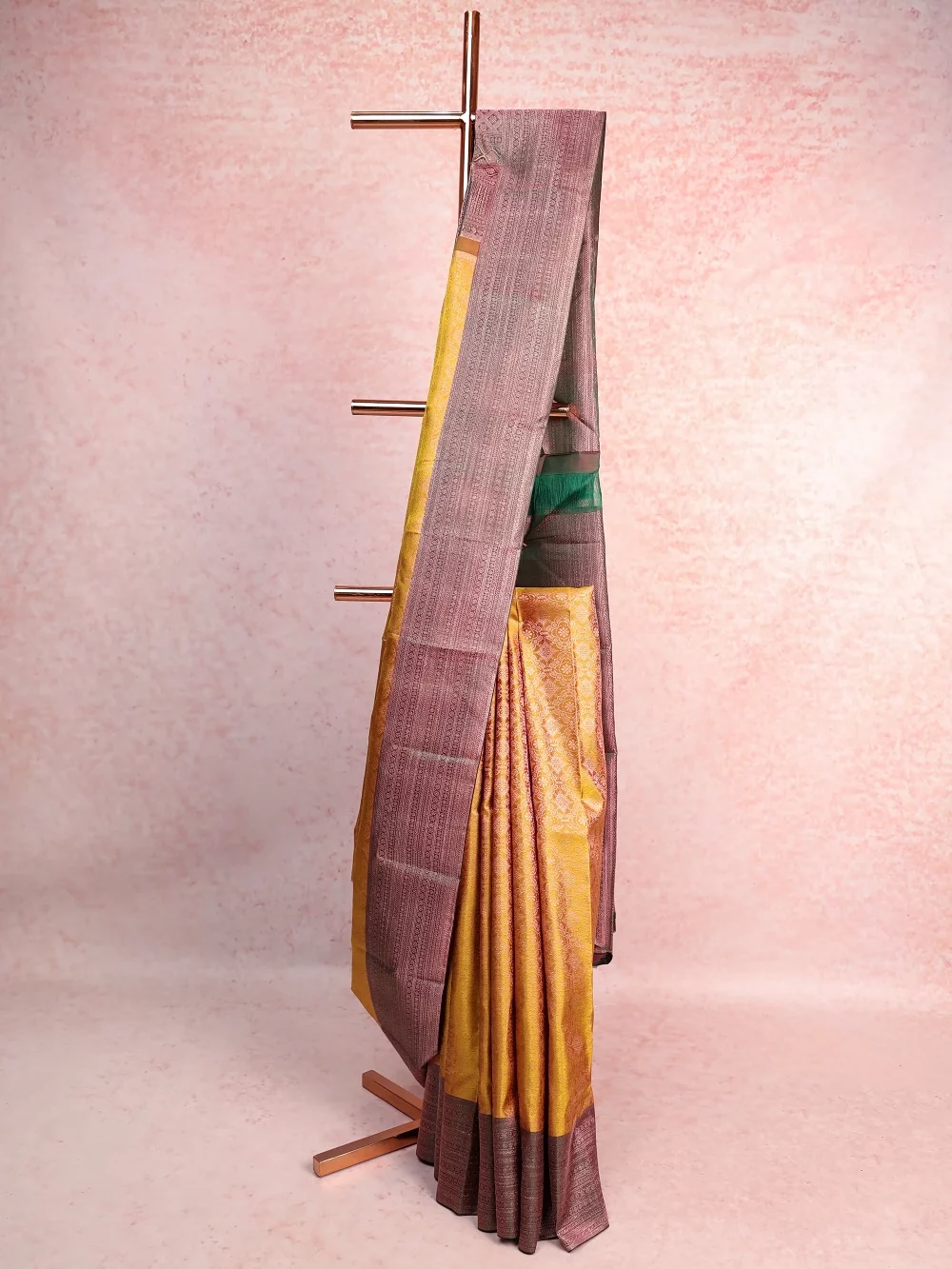 Olive Green Kancheepuram Silk Saree