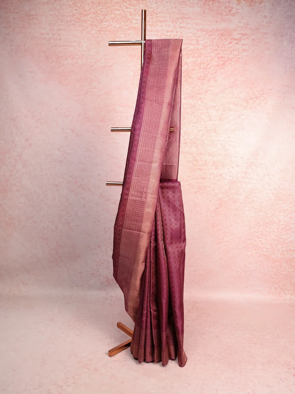 Wine Kancheepuram Silk Saree