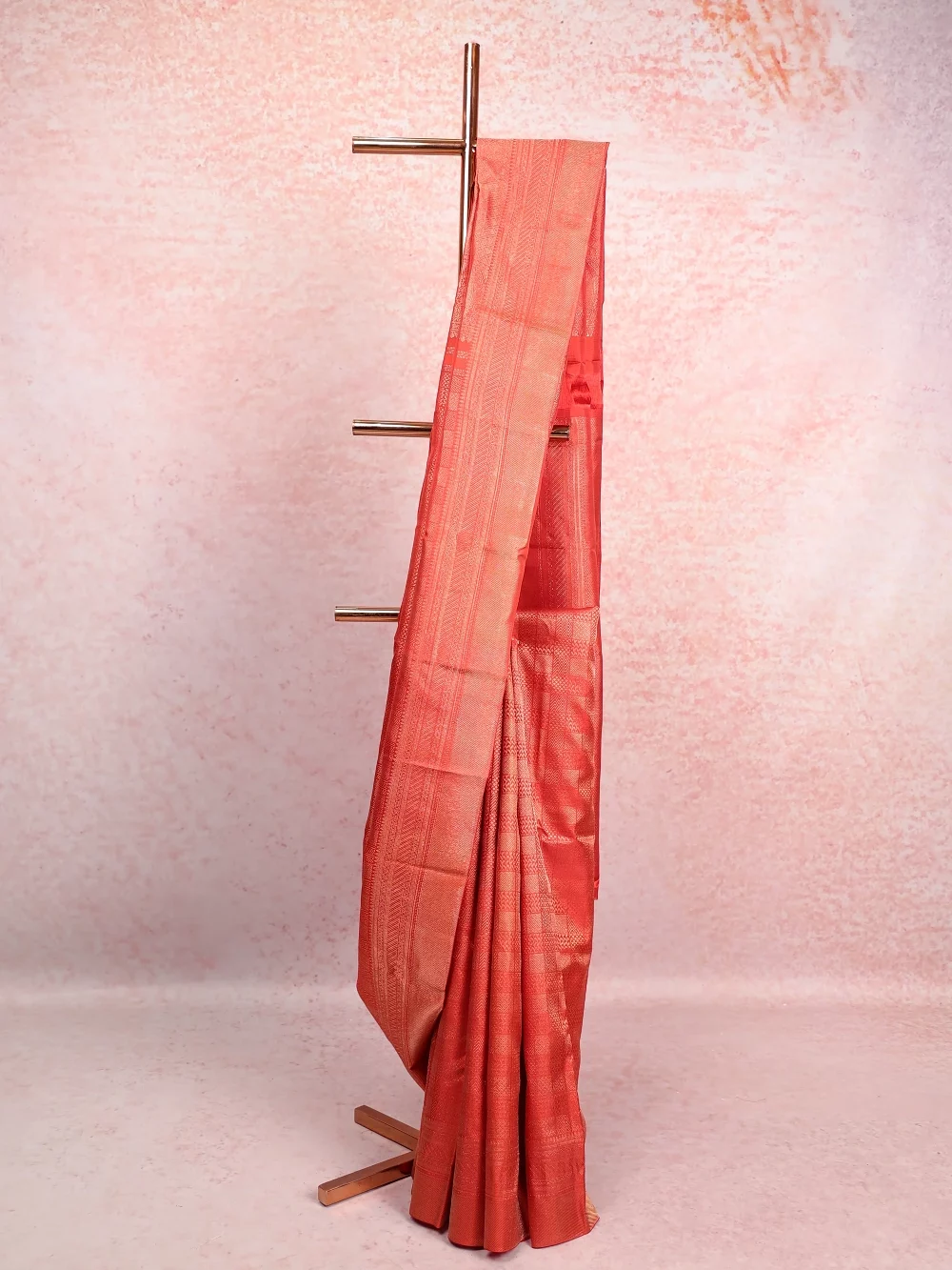 Orange Kancheepuram Silk Saree