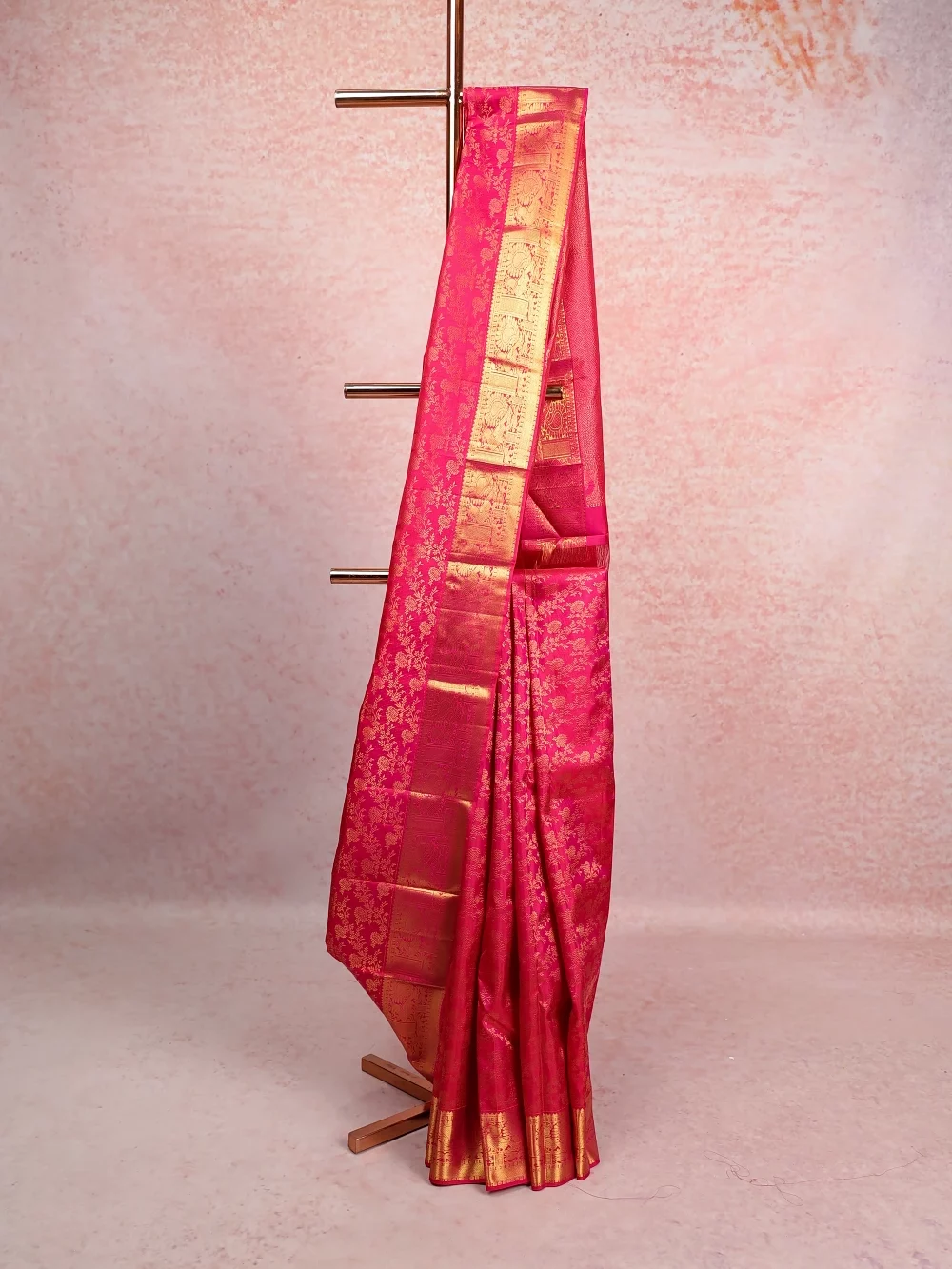 Pink Kancheepuram Silk Saree