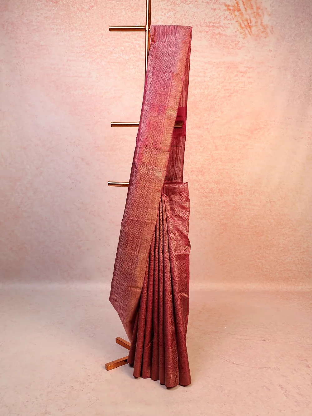 Wine Kancheepuram Silk Saree