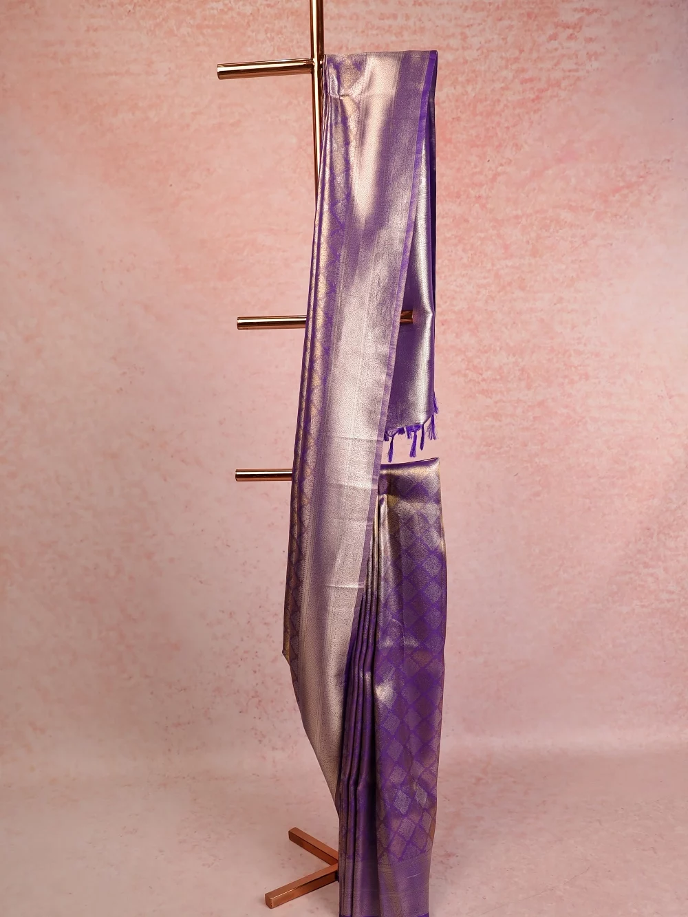 Violet Semi Tissue Saree