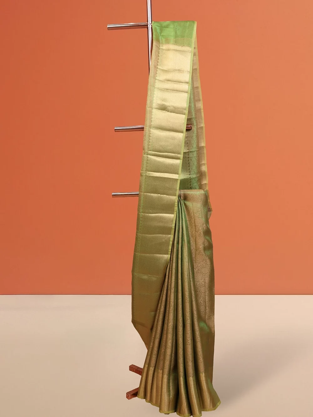 Mehandi Green Semi Tissue Saree