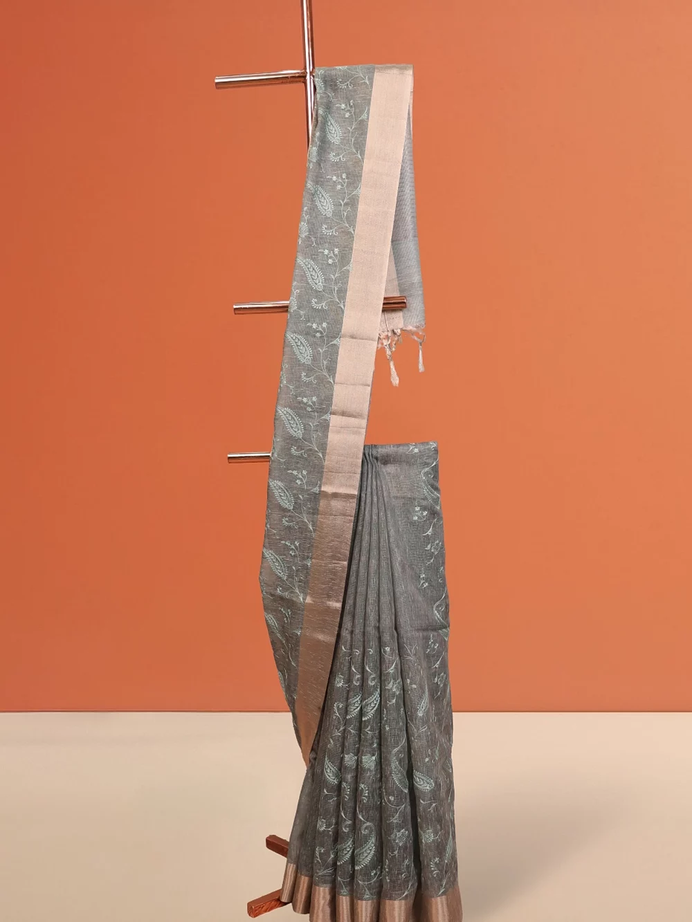 Pastel Green Tissue Kota Saree