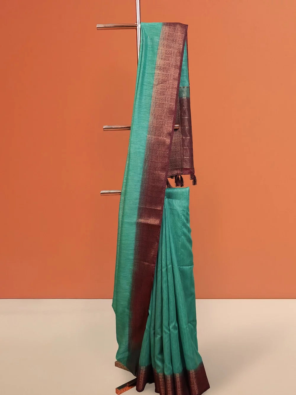 Green Semi Jute Saree
