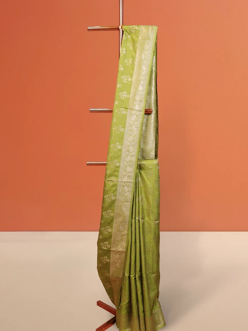 Mehandi Green Semi Jute Saree
