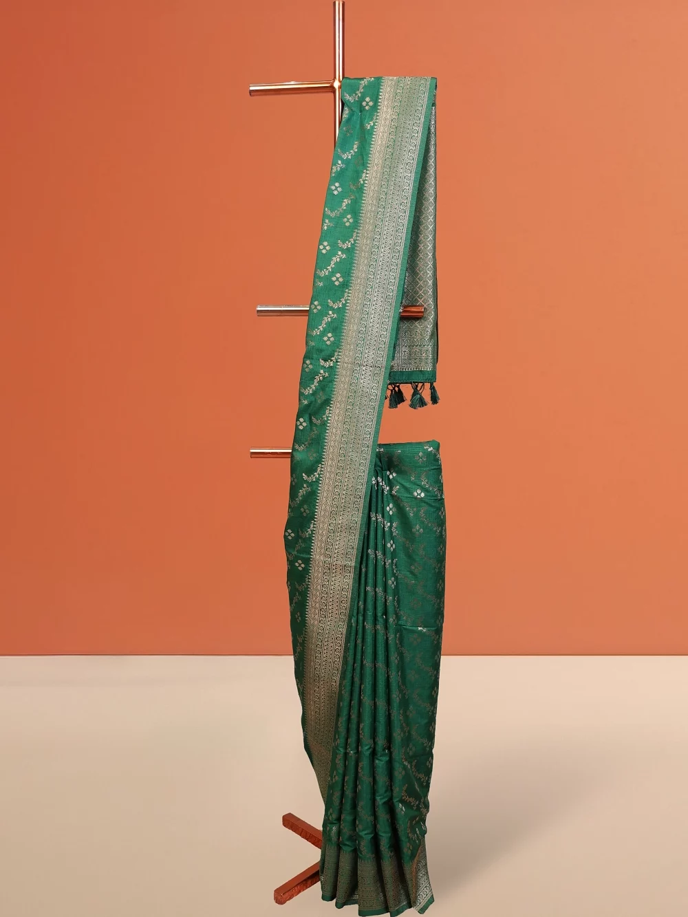 Green Semi Jute Saree