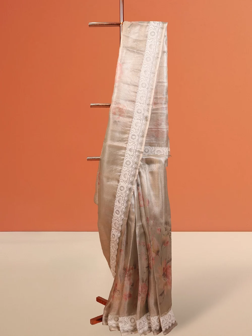 Gold Semi Tissue Saree