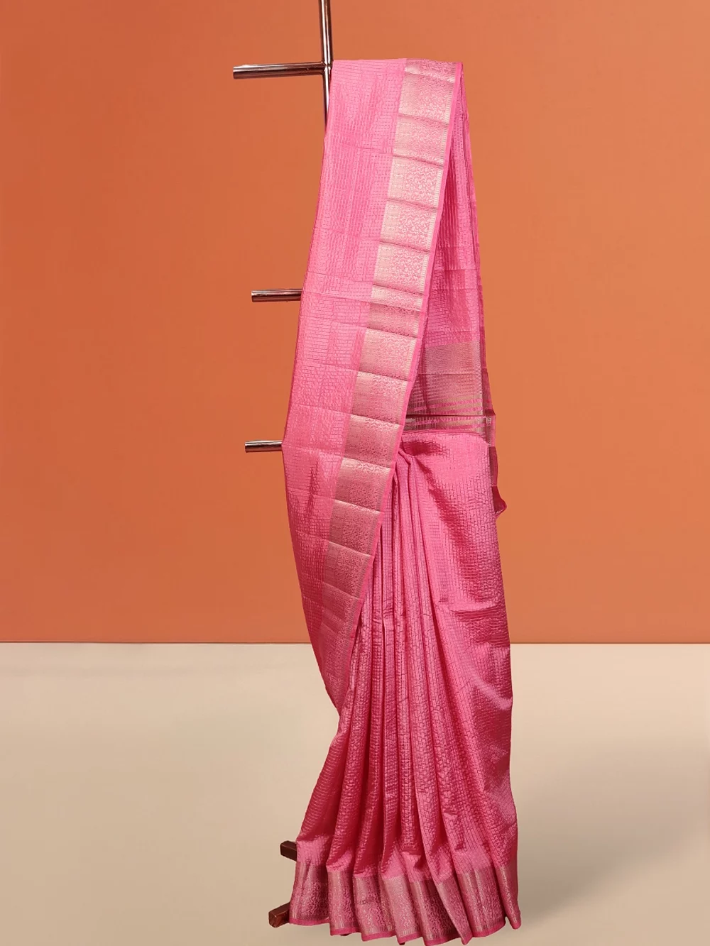 Pink Semi Silk Saree