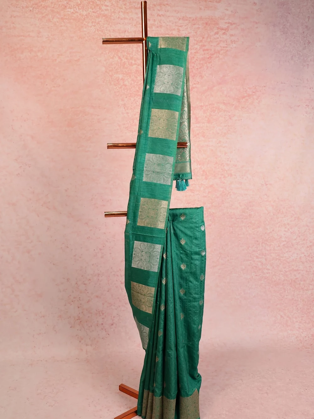 Green Semi Jute Saree