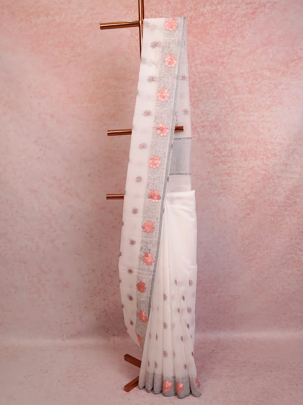 Off White Net Kota Saree