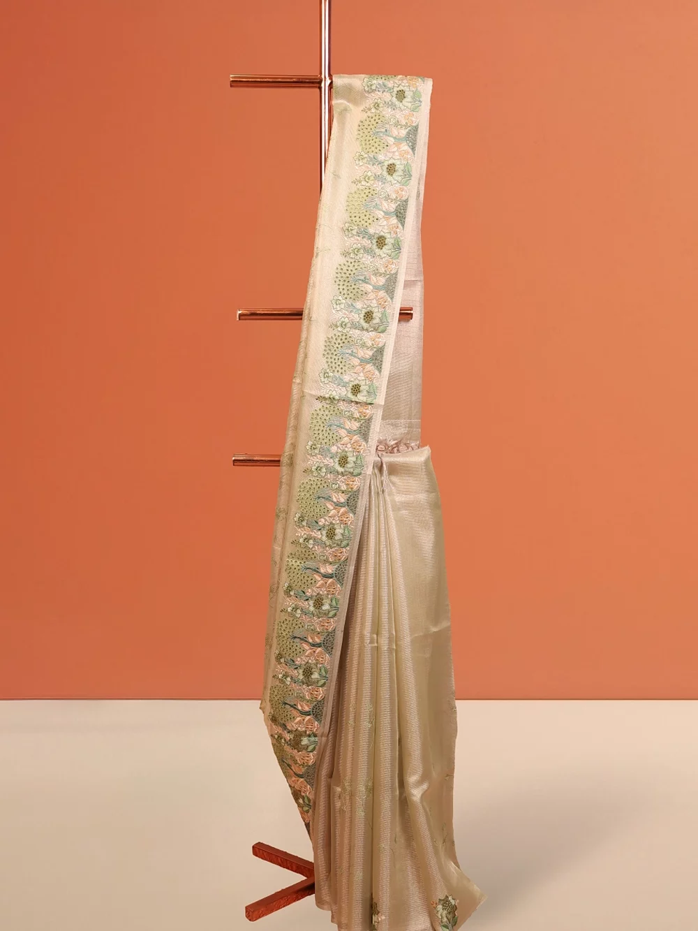 Gold Semi Tissue Saree