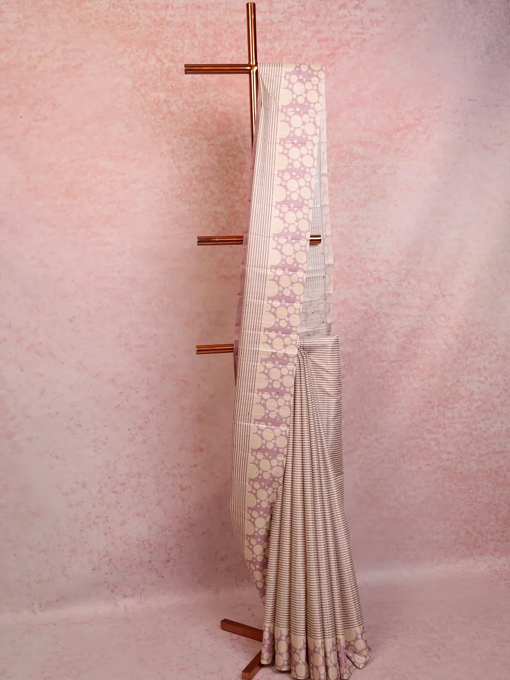 Off White Semi Tussar Saree