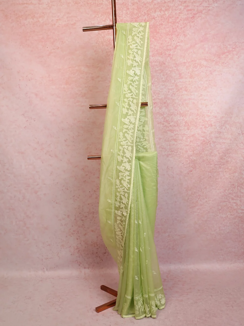 Pista Green Organza Saree