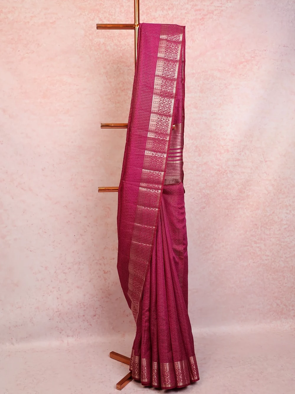 Purple Semi Silk Saree