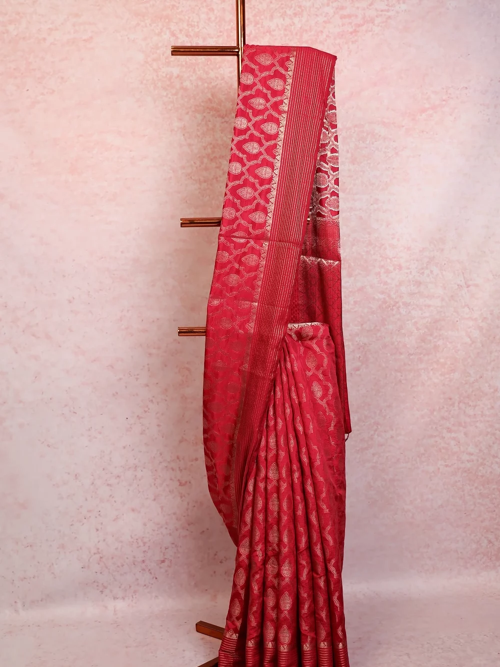 Maroon Semi Silk Saree