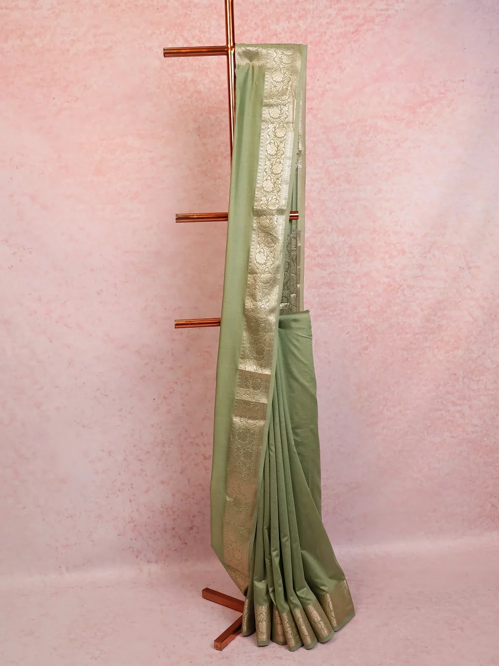 Green Banarasi Georgette Saree