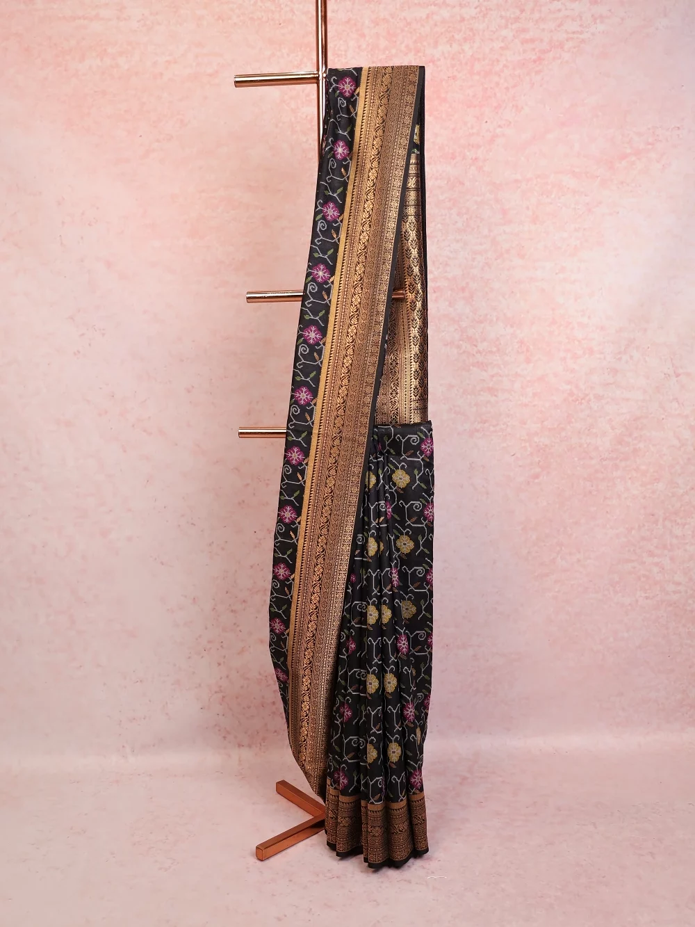 Black Semi Tussar Saree