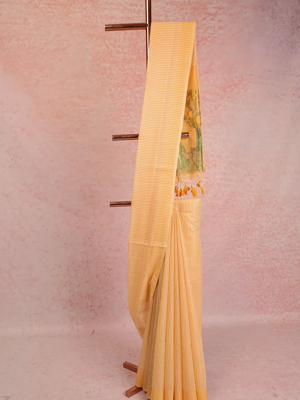 Sandal Semi Tussar Saree