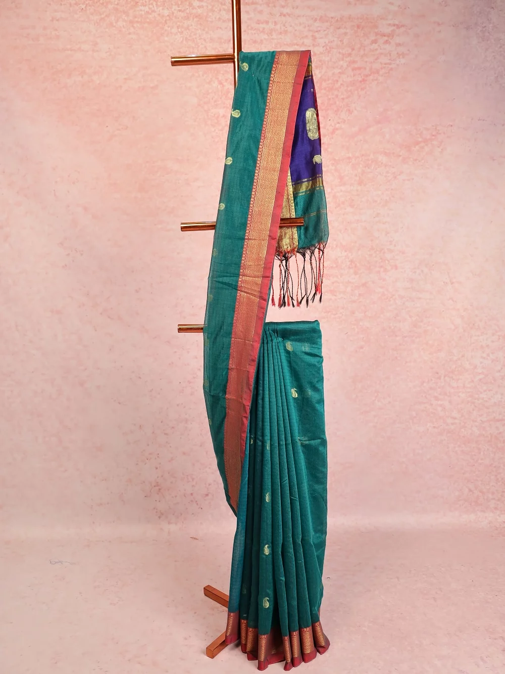Green Cotton Silk Saree
