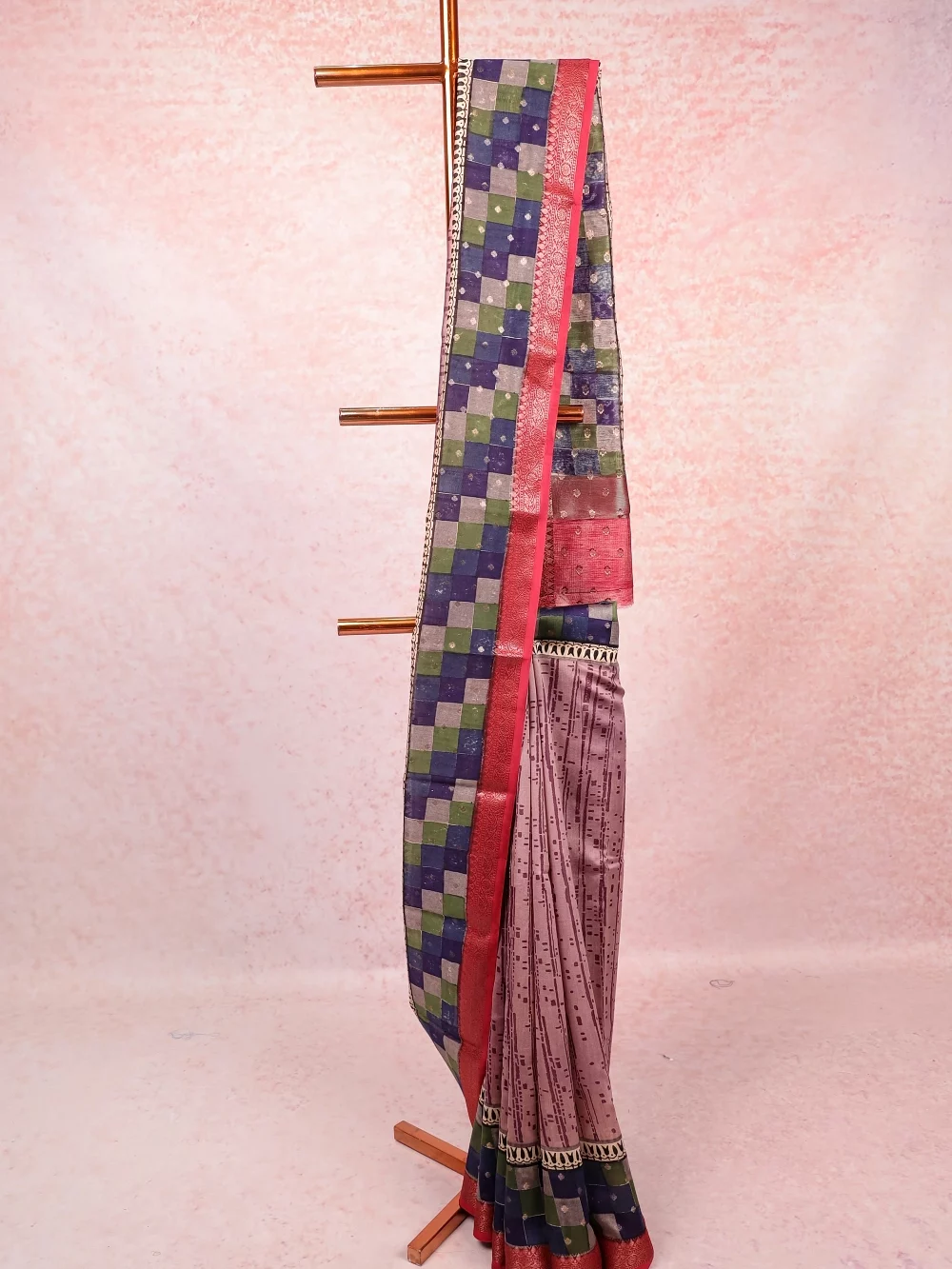 Light Violet Maheswari Silk Saree