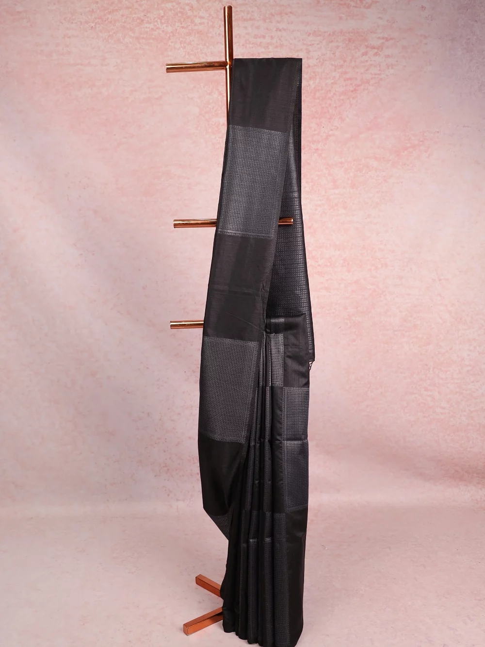 Black Semi Jute Saree