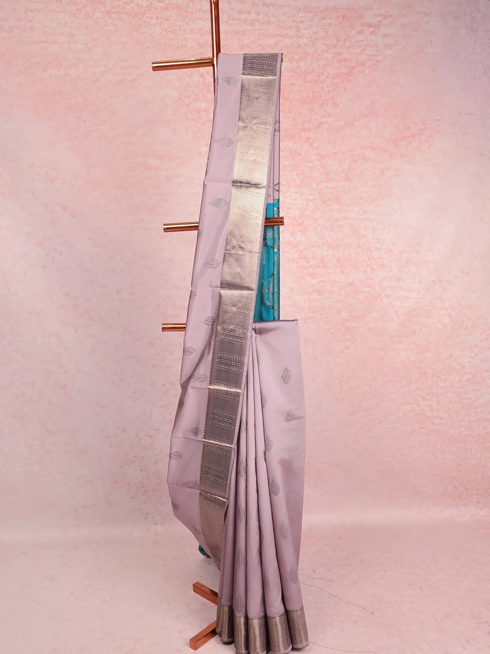 Onion Pink Semi Silk Saree