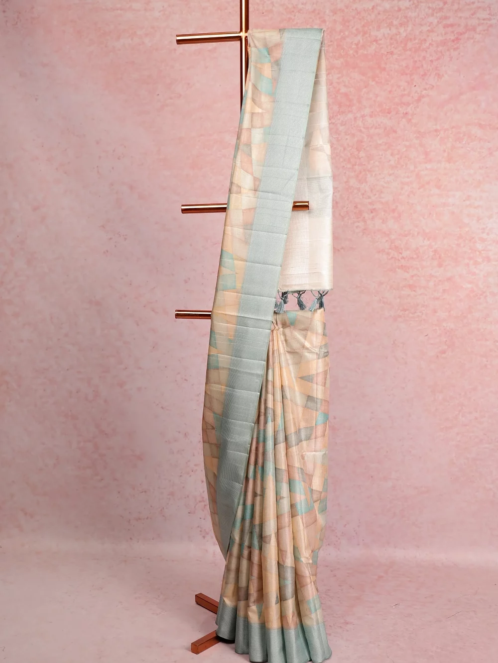 Off White Semi Tussar Saree