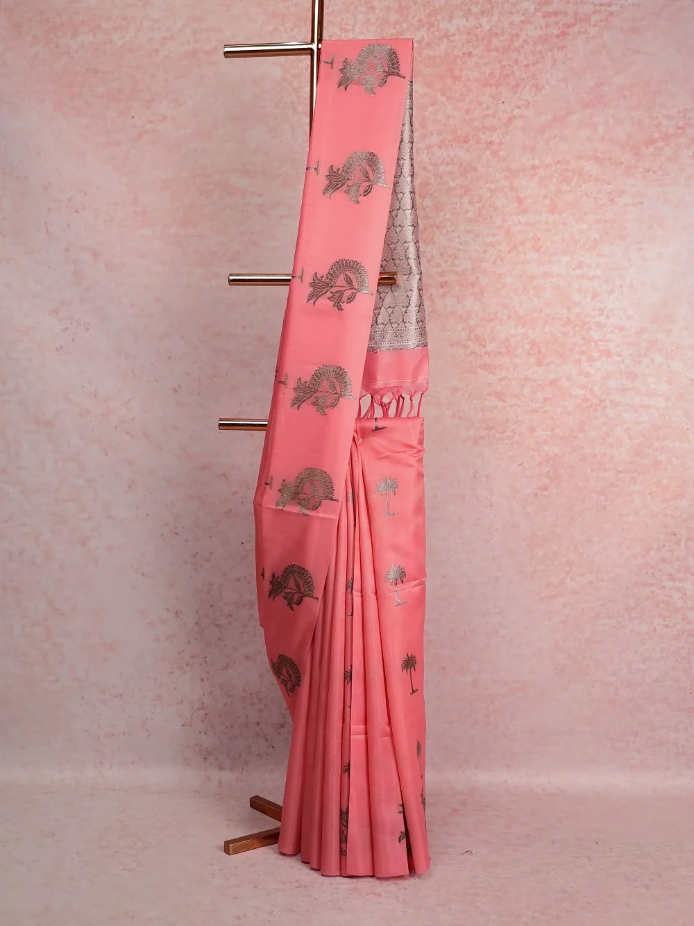 Ice Pink Soft Silk Saree