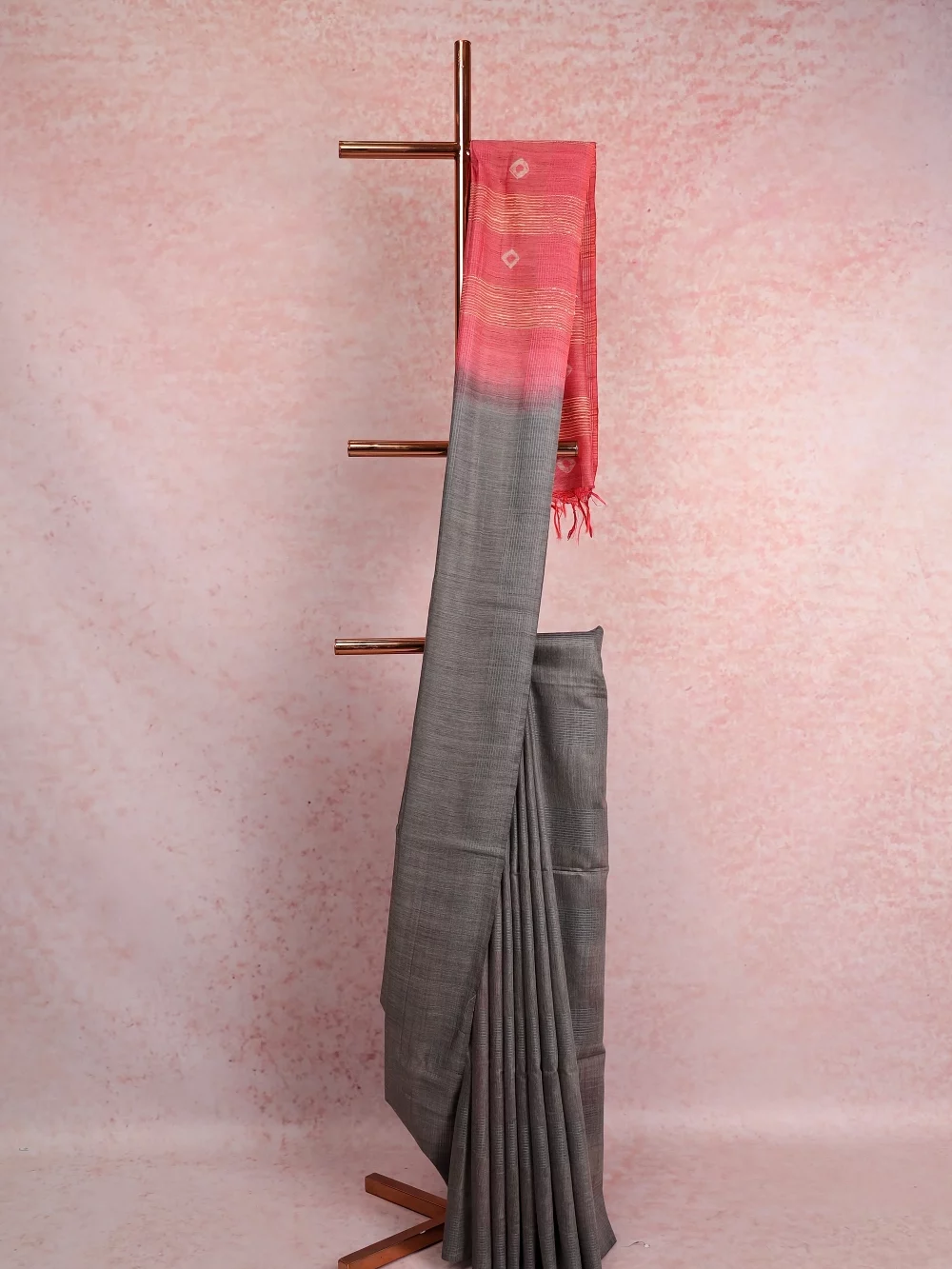 Grey Semi Tussar Saree