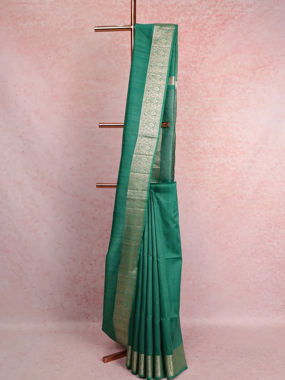Green Semi Jute Saree