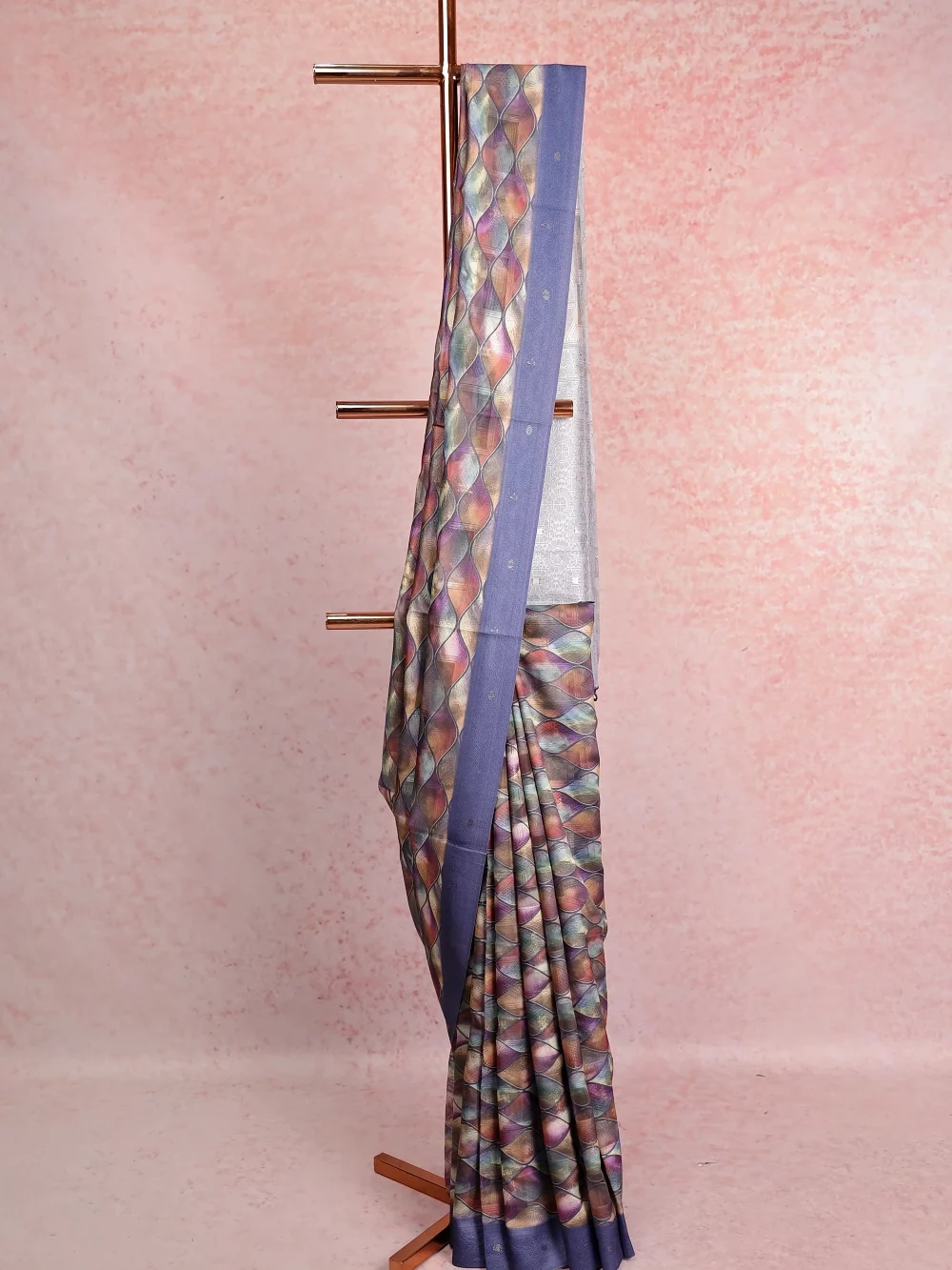 Multicolours Semi Tussar Saree