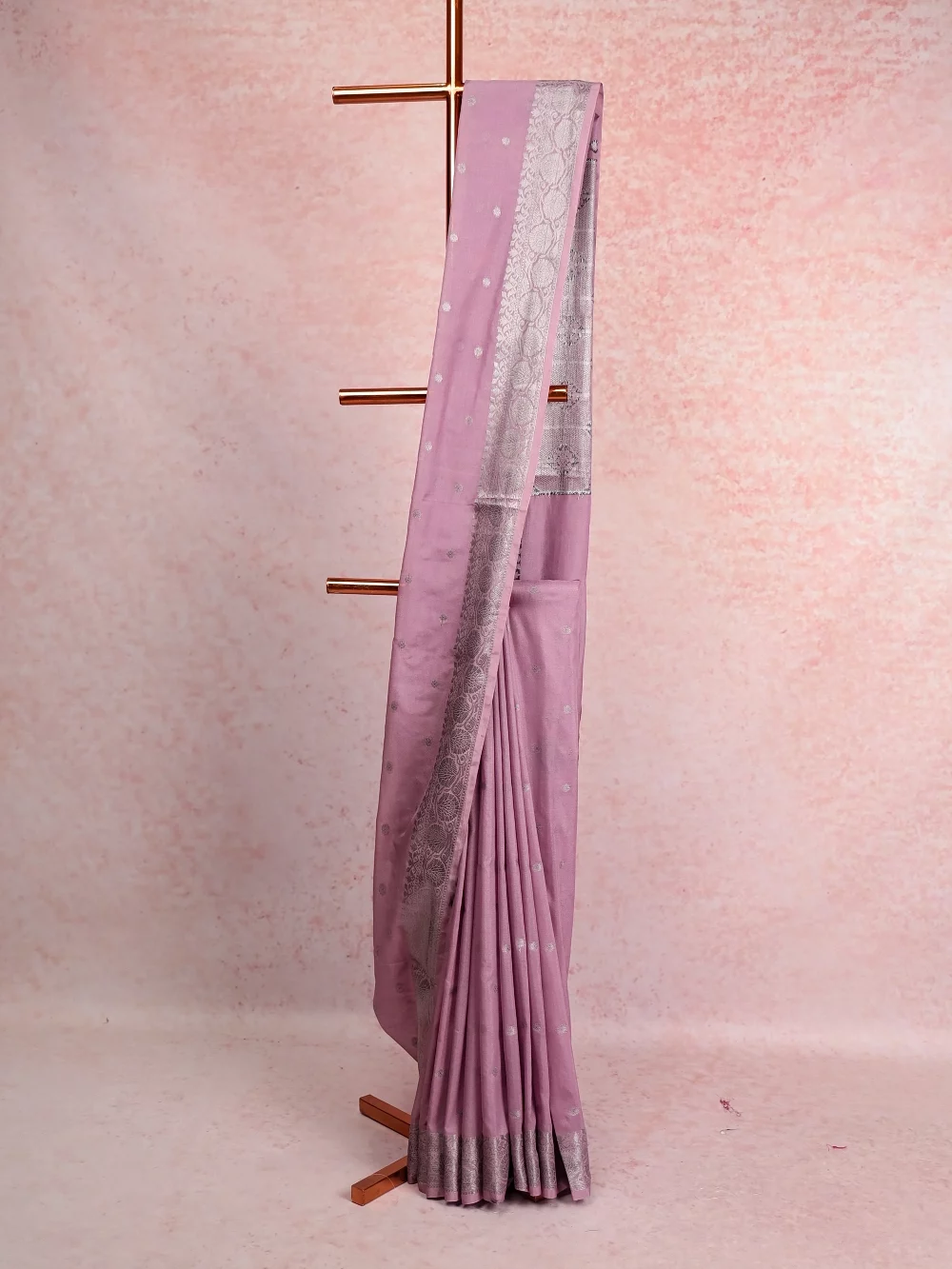 Light Lavender Georgette Chiffon Saree