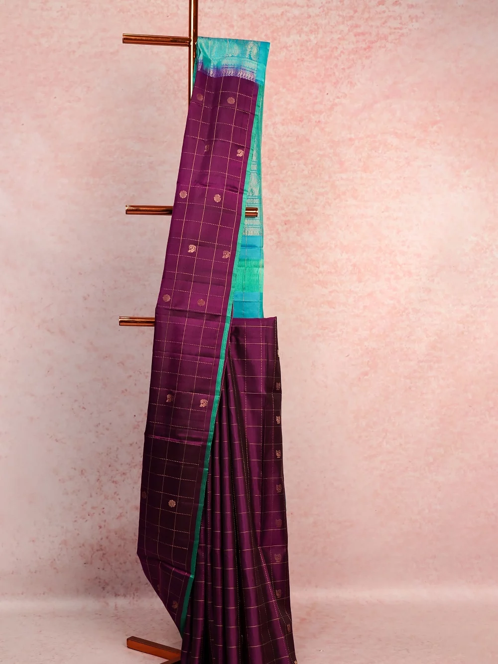 Purple Kancheepuram Soft Silk Saree