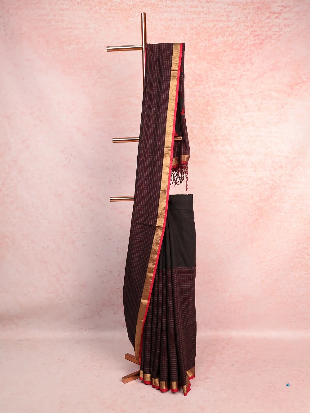 Black Cotton Saree