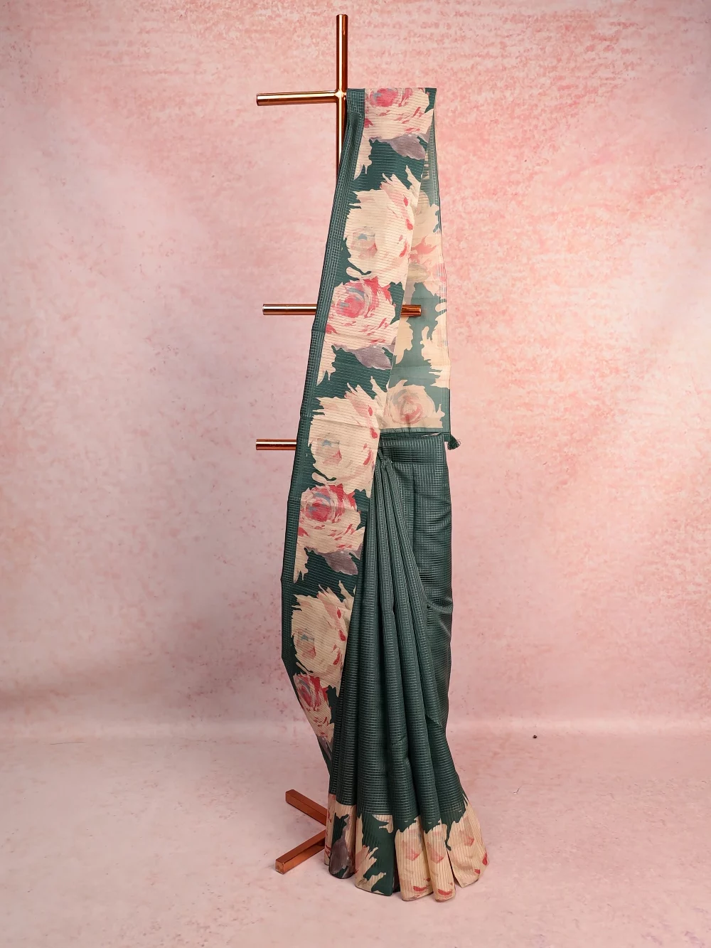 Green Semi Jute Saree