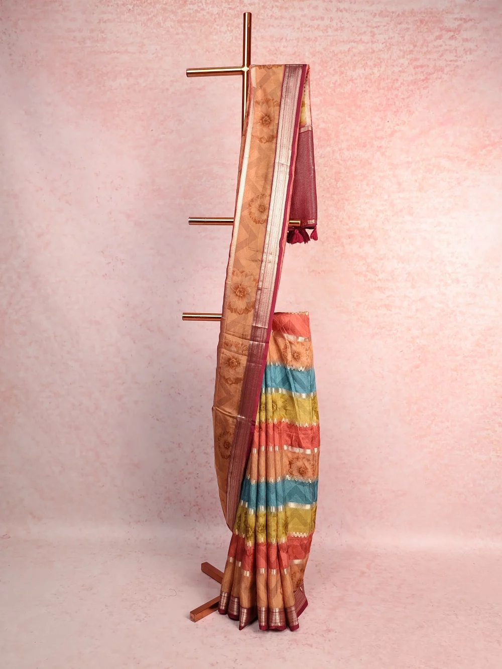 Multi Color Dola Silk Saree