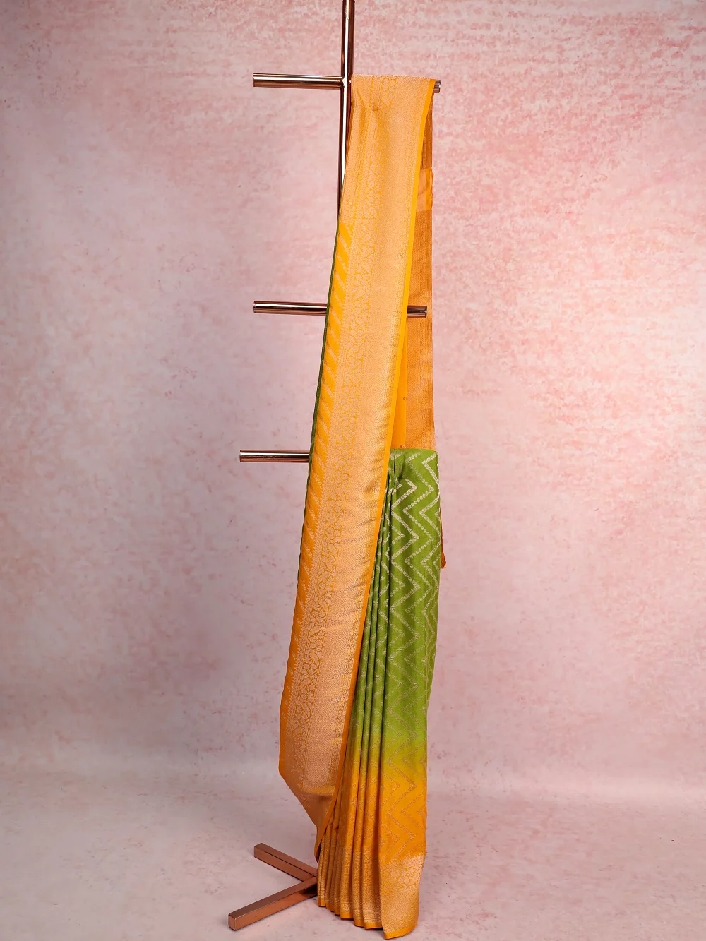 Green Semi Banarasi Saree