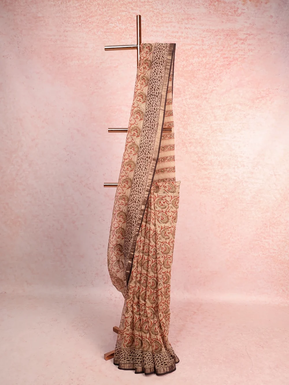 Cream Cotton Kota Saree