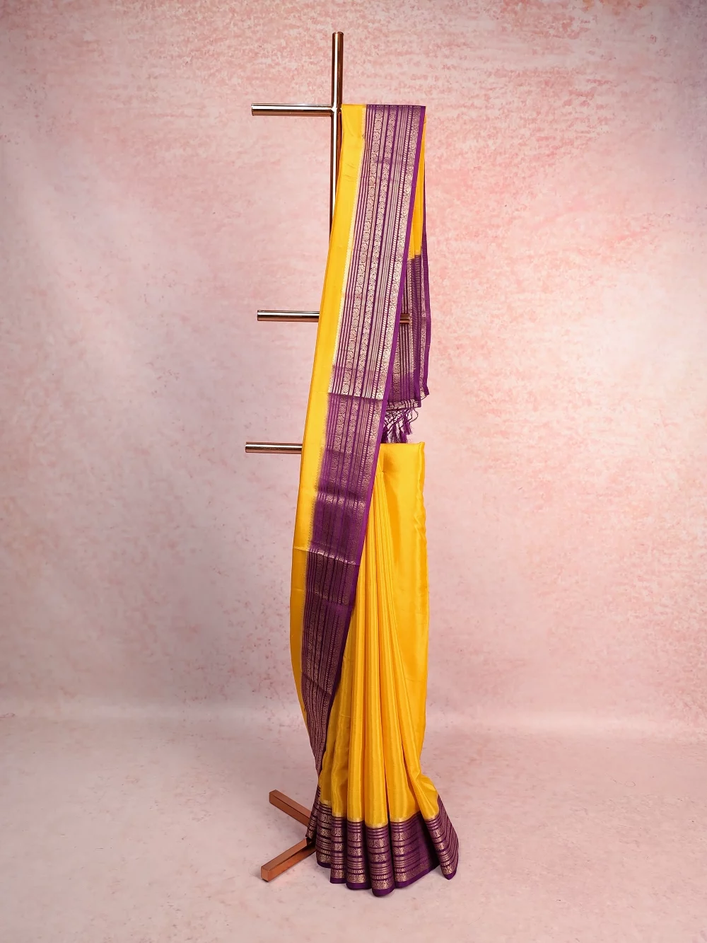 Yellow Semi Silk Saree